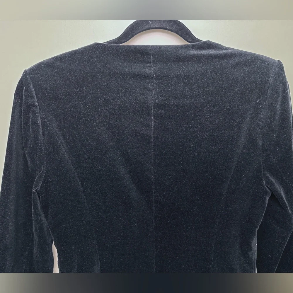 EUC Good American Velvet Double Breasted Boss Blazer Dress Size 2 - Picture 12 of 16